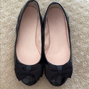 Ruby & Bloom Black Ballet Flats with Bow  Elsie Bow Flat